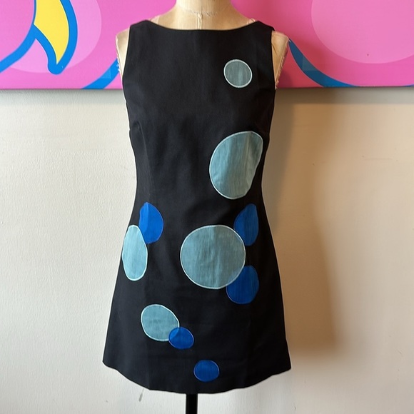 Moschino Cheap Chic Black Polka Dot Shift Dress The Nanny - Picture 2 of 10